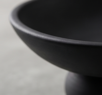 Bol décoratif moderne en métal noir texturé, article de vaisselle pour cuisine et salle à manger, lot en vrac en stock