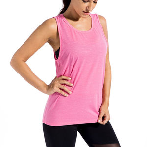 <b>Women's</b> Solid Color Scoop Neck Knitted Tank Top Breathable Sporty Style Black Yoga Gym Wear Sport <b>Singlet</b> Plus Size - Product Image 5