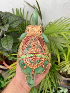 Hand Carved Hand Painted Natural Green Aventurine <b>Elephant</b> Statue Lucky Gemstone Healing Feng Shui Reiki <b>Decor</b> OEM ODM Wholesale - Product Image 5