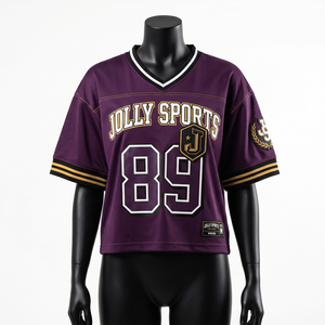 Womens Football Jersey 180 GSM Premium Polyester <b>Mesh</b> Pink Black White Custom Rhinestone Sublimation Logo Women Football Jersey - Product Image 4