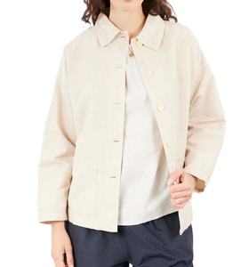 Chaqueta de Trabajo Informal de Lona con Logotipo Personalizado para Mujer, Cuello Camisero, Cierre de Cremallera, Estilo Trabajador Vintage, Resistente al Viento, de Secado Rápido - Product Image 1