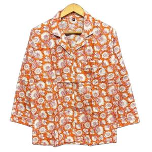 Conjunto de Pijama de Algodón con Cuello en V y Estampado Floral para Mujer, Cintura Elástica, Dos Piezas, Ropa de Dormir de Secado Rápido, Alta Calidad, Nueva Llegada - Product Image 1