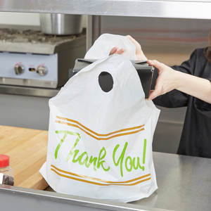 Venta al por mayor personalizado diseño superior ondulado bolsas de plástico de la compra de protección contra fugas de fábrica de Vietnam apertura extra ancha para pedidos para llevar - Product Image 3