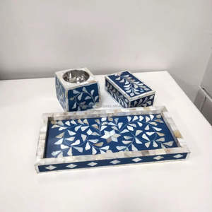 ชุดเครื่องหอมอู๊ดและถ่านหอมสุดหรูสำหรับรอมฎอนและอีด ชุดเตาเผาบาคูร์ไม้ทำมือสุดหรูพร้อมลายฝังมุก - Product Image 3