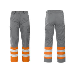 Pantalon de sécurité réfléchissant haute visibilité pour hommes, vêtements de travail en plein air, poches en coton imperméables avec éclairage LED - Product Image 1