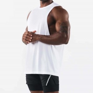 Nuevo Modelo 2026 OEM Camiseta sin Mangas para Hombre, Color Verde Oliva, Cuello Redondo, Tejido Liso, Informal, con Logotipo Personalizado, Secado Rápido - Product Image 3