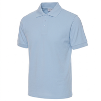 Camiseta Polo de Manga Corta Azul Claro para Hombre, Logotipo Personalizado, Marca Privada, Fabricante OEM ODM, Proveedor