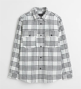 High Quality <b>Winter</b> <b>Mens</b> Plaid Flannel Streetwear <b>Shirt</b> Jacket Hooded Thermal Fleece with Front Logo - Product Image 5