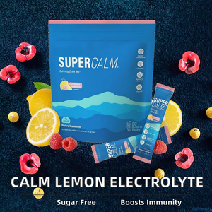 Integratore in Polvere Super Calm con <span class=keywords><strong>il</strong></span> Tuo Logo, Riduttore di Cortisolo e Ausilio per <span class=keywords><strong>il</strong></span> Sonno, Etichetta Privata, Gusto Lampone e Limonata - Product Image 2