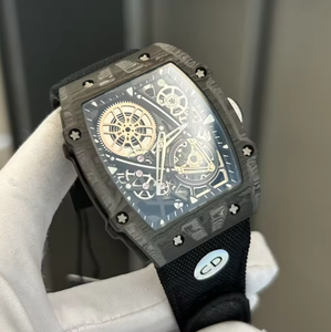 นาฬิกาข้อมือสแตนเลสสตีลคุณภาพสูง ขนาด 44 มม. ระบบอัตโนมัติ ดีไซน์โครงกระดูก ทูร์บิญอง หน้าปัดคริสตัลแซฟไฟร์ กันน้ำได้ 50 เมตร - Product Image 4