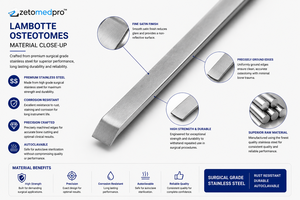 เหล็กตัดกระดูก LAMBOTTE แบบตรงและโค้ง ขนาดเล็ก 4 มม. ถึง 12 มม. รุ่น ZETOMEDPRO - Product Image 4