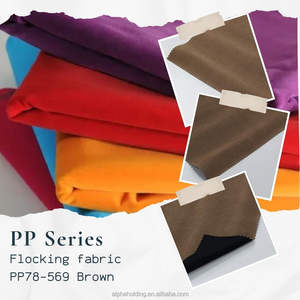 Tela de flocado Pigpell con reverso de rayón tejido de 54" x 70Y para embalaje de joyería PP78-569 Marrón - Product Image 2