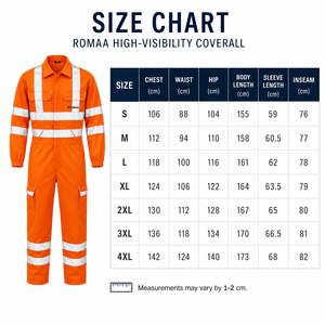 Orange Silver Reflective Spandex Hi Visibility Industrial Work Coverall Heavy Duty <b>Overall</b> Storm Flap Cargo Pockets Reinforced - Product Image 3
