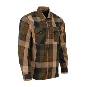Camisa de Franela a Cuadros en Tonos Tierra para Hombre, Estilo Lumberjack, de Algodón Premium, con Botones, Casual, para Exteriores, Sobrecamisa de Invierno - Product Image 1