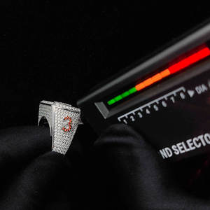 เครื่องประดับมอสซาไนต์ แหวนเงินแท้ 925 ประดับเพชรแบบ Iced Out แหวนสลักอักษรโลโก้สั่งทำได้สำหรับผู้ชายและผู้หญิง - Product Image 5