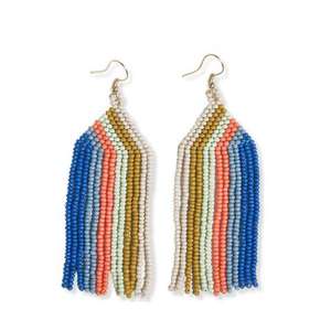 Pendientes Artesanales con Cuentas Estilo 43, Diseño de Mariposa en Algodón, Joyería Boho Clásica Ligera con Bordado de Cuentas - Product Image 3