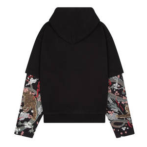 Nouvelle Arrivée Sweat-shirt Unisexe à Capuche Double Couche Effet Vieilli Manches Longues Vintage Oversize Hiver Chaud Polaire Personnalisé Homme - Product Image 2