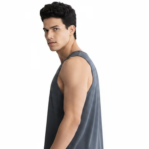 Nouveau Débardeur de Sport Respirant Tendance 2026 pour Hommes – Vêtements de Fitness Musculation Grande Taille Tricotés Imprimés – Vente en Gros - Product Image 2