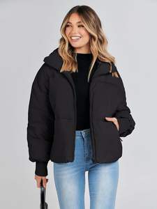 Chaquetas Acolchadas de Invierno para Mujer, Personalizadas, Impermeables, con Diseño Moderno, Ropa Larga, Chaqueta Acolchada OEM para Mujer - Product Image 3