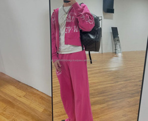 Ensemble pantalon de survêtement et sweat à capuche sérigraphiés personnalisés Ensembles de pantalons de survêtement lourds Pantalon de survêtement et sweat à capuche zippé Survêtement - Product Image 5