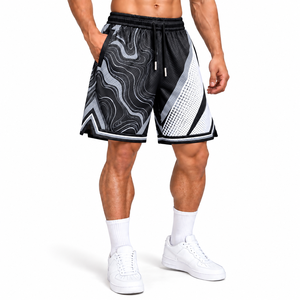 Pantalones cortos de baloncesto de malla sublimados personalizados al por mayor, pantalones cortos deportivos para hombre, uniforme deportivo personalizado, de secado rápido y transpirable - Product Image 5