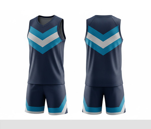 Ensemble d'uniformes de basket-ball sublimés personnalisés pour équipe, en jersey et short en polyester respirant et à séchage rapide, vêtements de sport pour hommes, femmes et jeunes. - Product Image 1