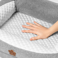 Nouveau design 2025 – Lit carré 3D rafraîchissant pour animaux de compagnie en tissu glacé, idéal pour l'été, avec base antidérapante pour chiens et chats