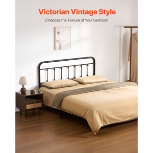 หัวเตียงโลหะปรับความสูงได้อุปกรณ์เสริมเตียงสีดำ W59.65 x H40.55 x D1.5นิ้วสำหรับห้องนอนโรงแรมโฮมสเตย์ - Product Image 2