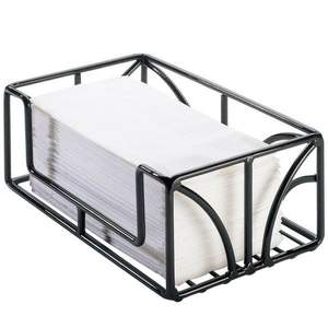 Porta Servilletas de Acero Inoxidable con Acabado Negro, Perfecto para Utensilios de Cocina, Uso en Mesa y Elegante Accesorio de Decoración para el Hogar - Product Image 1