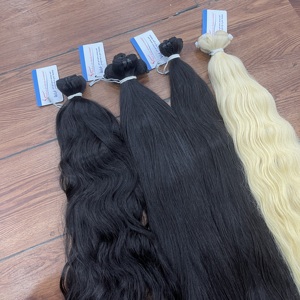 Extensions de cheveux humains vietnamiens de qualité supérieure, tissage double machine, ondulés naturels, prêts à être expédiés - Product Image 2
