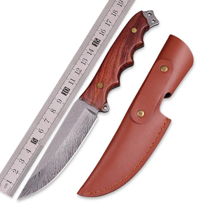 Drop Point Hunting Knife Stainless Steel Blade Wood Handle 0.6mm Thickness Straight Edge Non Adjustable - Product Image 5