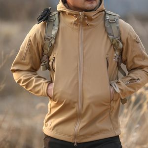 Veste softshell pour homme, coupe-vent personnalisée, imperméable, coupe-vent, avec revêtement chaud, veste à capuche en toile douce - Product Image 4
