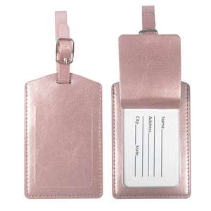 Etiquetas de Equipaje de Cuero PU Circulares Personalizadas con Grabado Láser, Etiquetas de Maleta en Blanco para Viaje, Venta al Por Mayor - Product Image 4