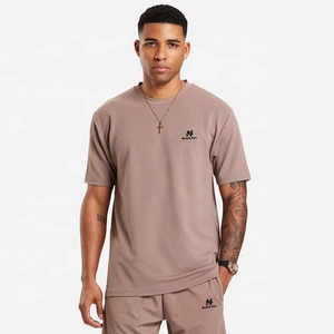 Men's Casual Cotton T-Shirt <b>Set</b> Crew Neck Short Sleeve Solid Color Breathable Summer Outfit Shorts Matching <b>Set</b> - Product Image 5