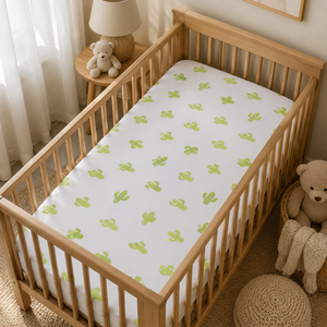 100% Organic Jersey Knitted Baby Cradle Fitted Crib Sheet | Plant/Animal Soft Breathable <b>Nursery</b> Bedding 200TC Custom Logo - Product Image 1