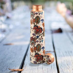 Reine International Durable Resistant 900ml Pure Copper Leak-Proof Eco-Friendly Dishwasher Safe Classic Design Lid Water Bottle - Product Image 5