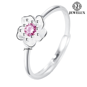 แหวนเงินแท้ 925 ประดับไพลินทรงหยดน้ำสำหรับผู้หญิงจาก Jewelux ดีไซน์โรแมนติกจากอินเดีย - Product Image 1