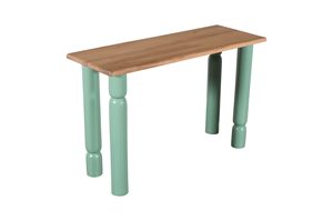 Elegant Sage Groove <b>Console</b> <b>Table</b> For Living Room Entryway And Hallway With Unique Groove Detailing And Modern Interior - Product Image 2