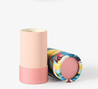 Tube de déodorant en carton imprimé sur mesure de 15 ml avec bouchon ajusté et finition dorée pour stick déodorant naturel