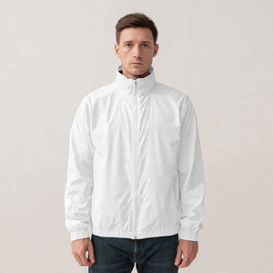 เสื้อแจ็คเก็ตกันลมสำหรับผู้ชายแบบซิปเต็มตัว เสื้อแจ็คเก็ตกันลมสำหรับเล่นกีฬา เสื้อโค้ทกันฝนคอตั้งสำหรับผู้ชาย - Product Image 1