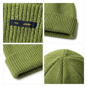 Bonnet IMEX Vert Olive 100% Acrylique Unisexe Décontracté Taille Adulte 56-58CM Tricoté à la Machine Couleur Unie - Product Image 4