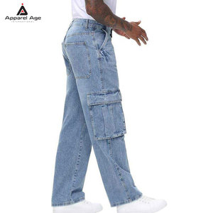 Regular Fit <b>Stretch</b> Jeans With Timeless Style And Best Sale High Quality Workout Loose Fit Type <b>Men</b> Cargo Jeans Pant - Product Image 3
