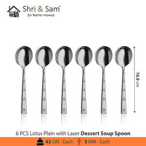 Couverts en acier inoxydable Lotus Plain Couteaux à dîner décorés au laser - Product Image 4