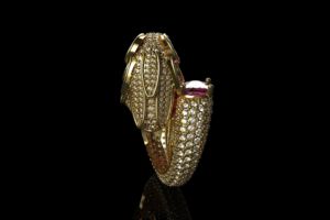 Anillo de Lujo para Mujer con Diseño de Loro, Diamantes Cultivados en Laboratorio con Corte Brillante, Chapado en Plata, Anillo Personalizado con Diseño Animal, Certificado IGI - Product Image 2