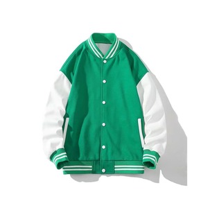 Custom <b>White</b> Varsity <b>Jacket</b> for <b>Men</b> Pakistani Manufacturer's Woolen Canvas Embroidered Casual Style Chenille Patch for Winter - Product Image 6