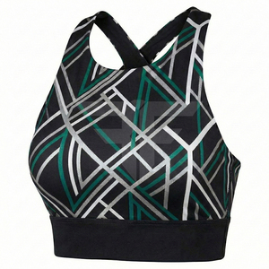 Womens <b>Back</b> Sports Bra Simple Solid 100% Cotton Yoga Top Breathable Quick Dry Eco-Friendly Medium <b>Support</b> Fitness Wear - Product Image 4