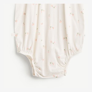 Combinaison bébé à manches courtes en modal et élasthanne, imprimé floral, pour nouveau-né fille, ODM Vietnam - Product Image 4