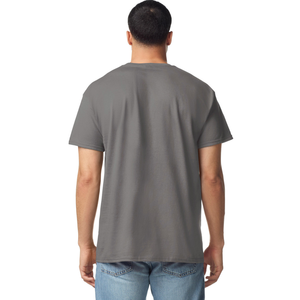 เสื้อยืดผู้ใหญ่ผ้าฝ้ายสีชาร์โคลสำหรับผู้ชาย เสื้อยืดคอกลมแขนสั้นเนื้อนุ่มระบายอากาศได้ดี เสื้อเชิ้ตลำลองใส่สบายสำหรับสวมใส่ทุกวัน - Product Image 2