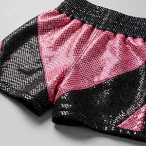 Custom <b>Sequin</b> Men Muay Thai Shorts Pink Black Glitter Kickboxing Trunks Wholesale Custom Logo Shiny MMA Fighting Shorts - Product Image 5