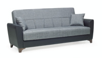 Sofá Cama Seccional Convertible Forza, Moderno con Almacenamiento, Tapicería de Tela Ecológica, 3 Plazas para Sala de Estar de Apartamentos Pequeños